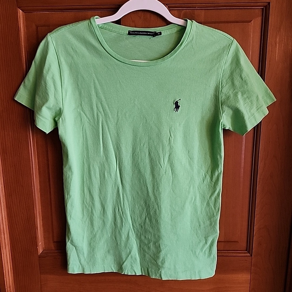 Ralph Lauren Sport Women's Lime Green Short Sleeve T Size M